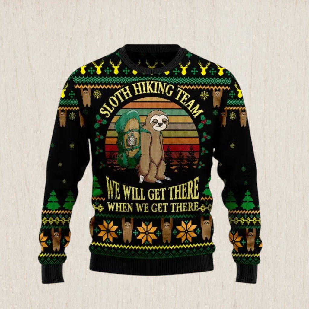 Sloth Team Holiday Ugly Christmas Sweater