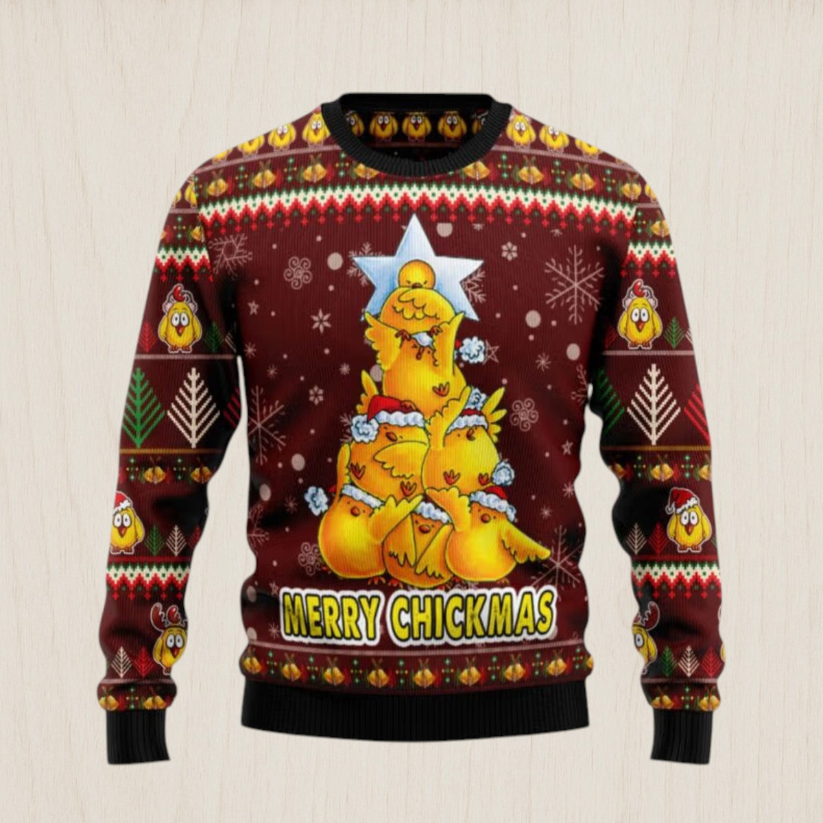Merry Chickmas Ugly Christmas Sweater