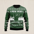Cat Pew Pew Madafakas Ugly Christmas Sweater