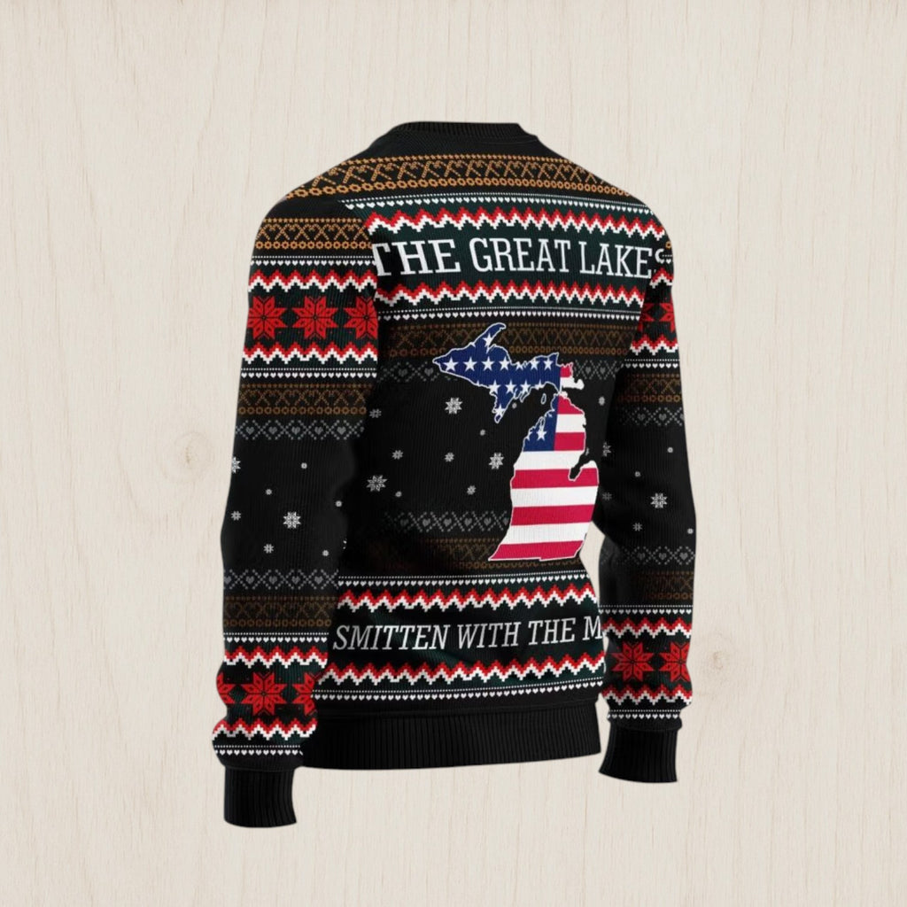 Michigan Smitten With The Mitten Ugly Christmas Sweater