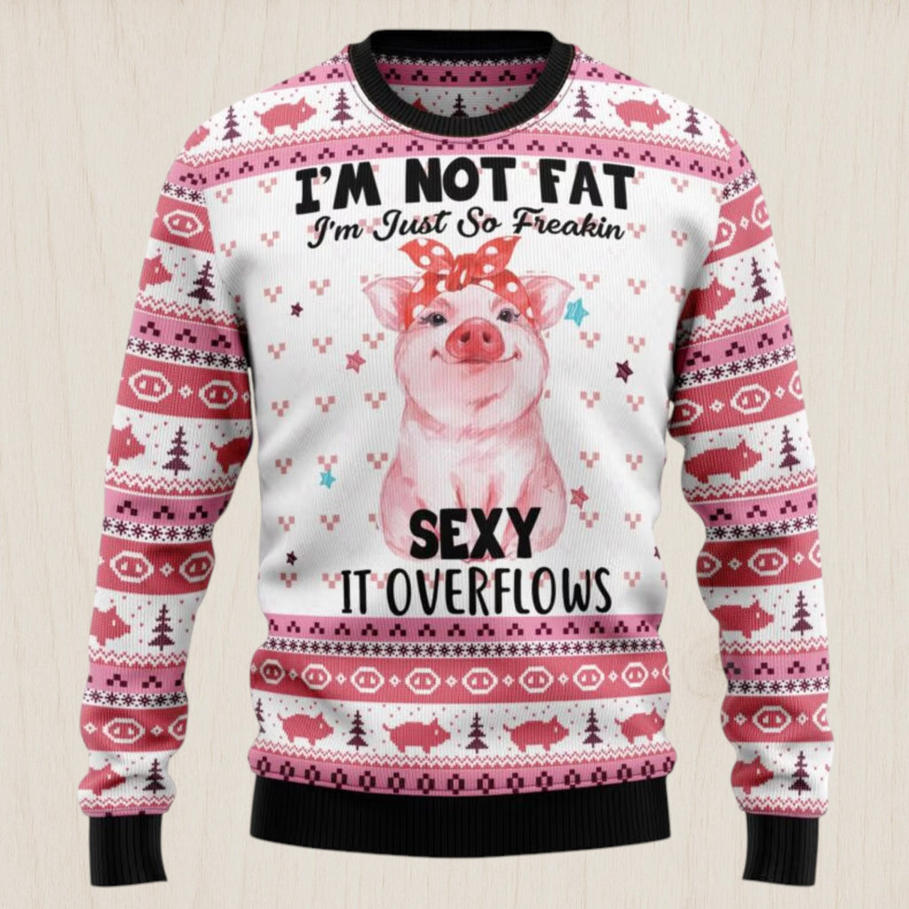 Pig Overflows Ugly Christmas Sweater