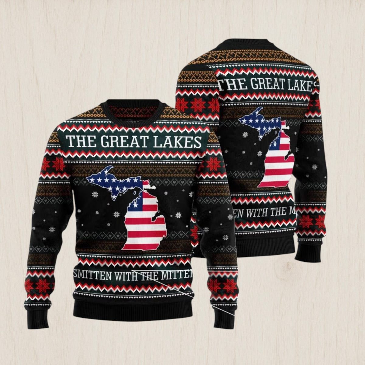 Michigan Smitten With The Mitten Ugly Christmas Sweater