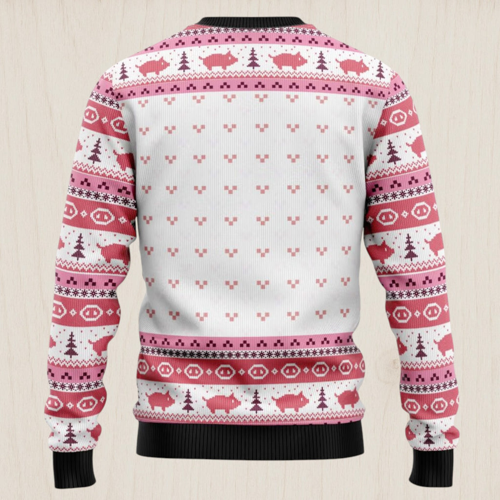 Pig Overflows Ugly Christmas Sweater