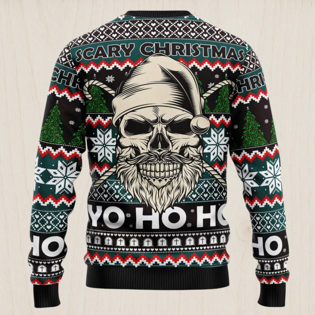 Skull Scary Christmas Ugly Christmas Sweater