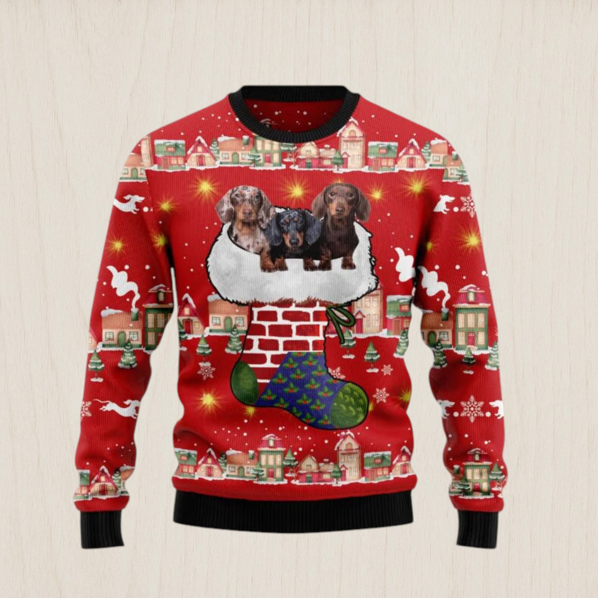 Dachshund Light Up Ugly Christmas Sweater