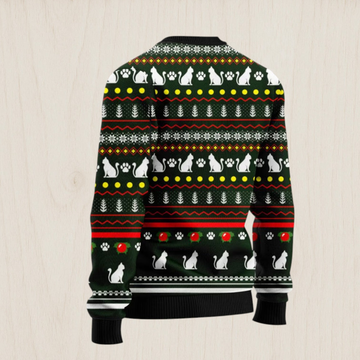 Black Cat Socks Ugly Christmas Sweater