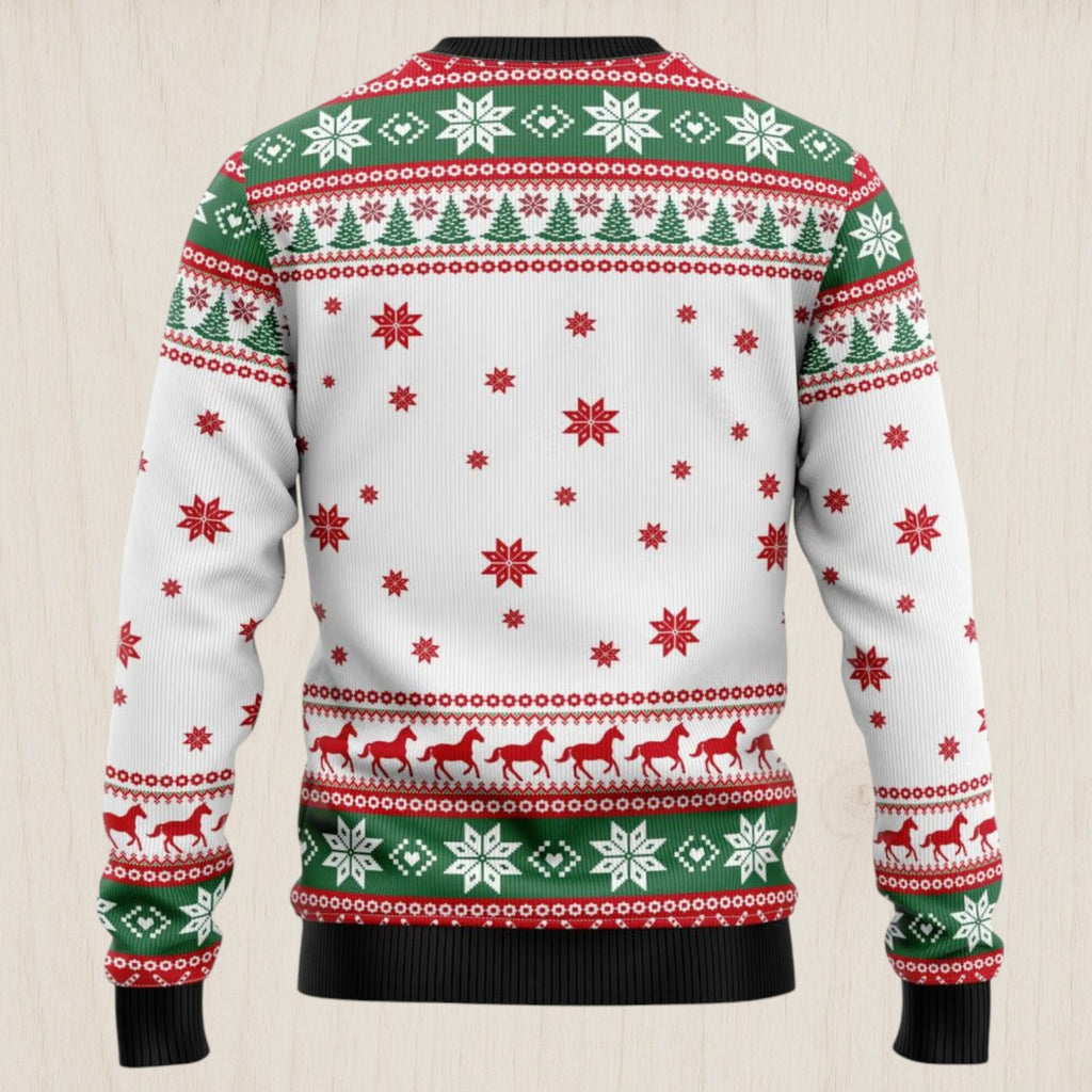 Horse Christmas Tree Ugly Christmas Sweater