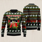 Black Cat Socks Ugly Christmas Sweater