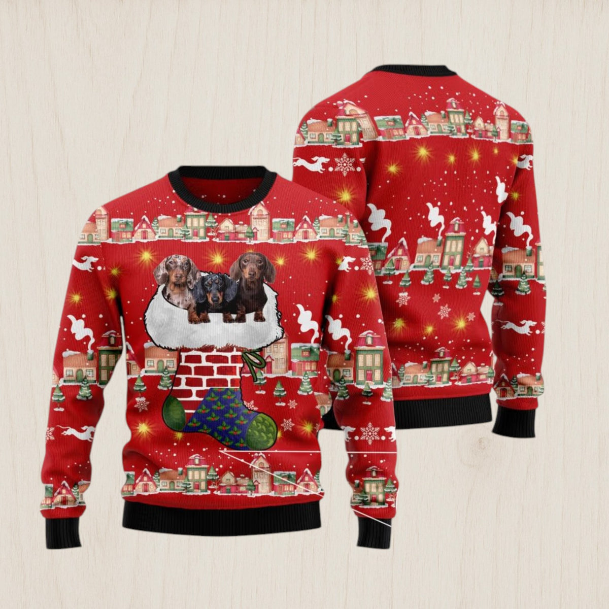 Dachshund Light Up Ugly Christmas Sweater
