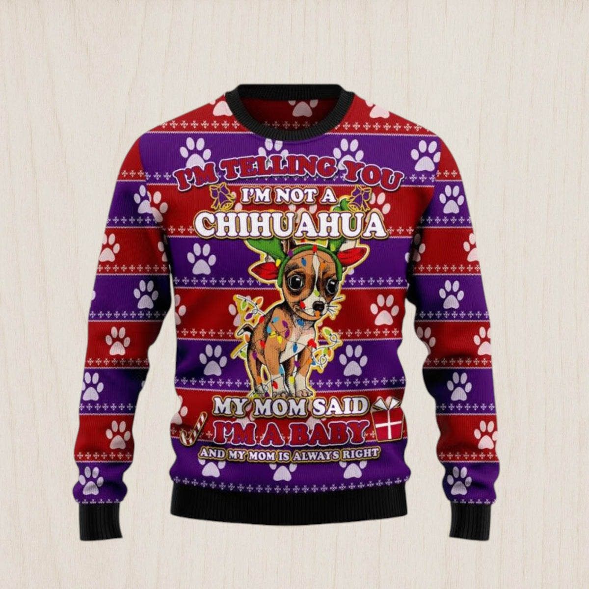 Chihuahua Baby Christmas Ugly Christmas Sweater