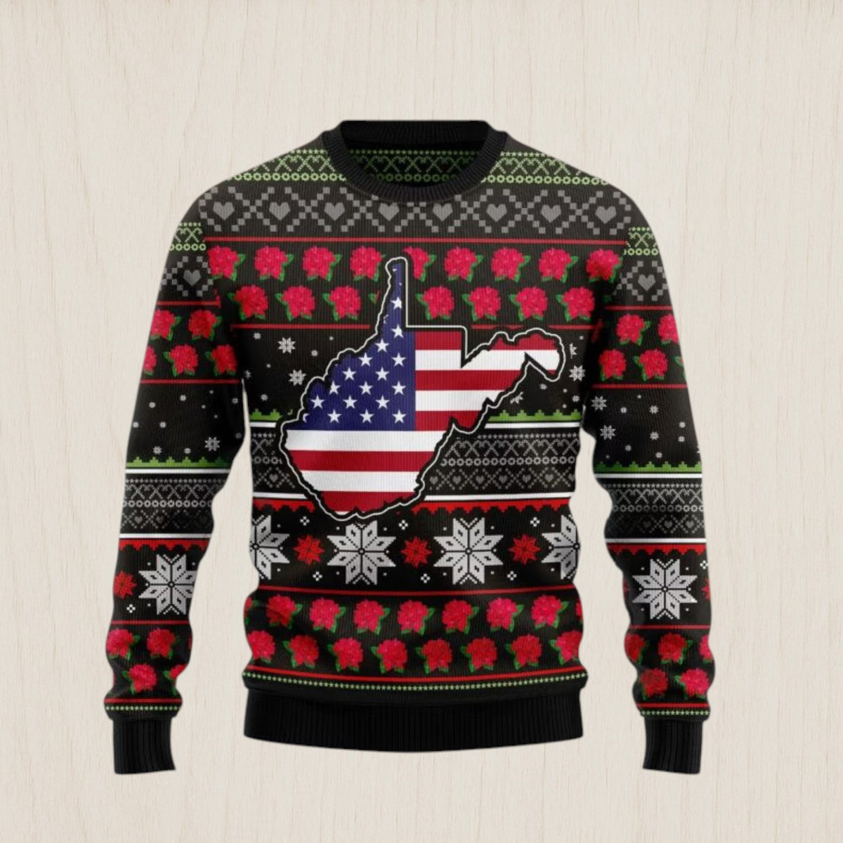 West Virginia Xmas Ugly Christmas Sweater