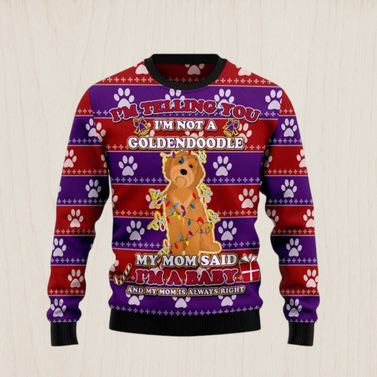 Goldendoodle Baby Christmas Ugly Christmas Sweater