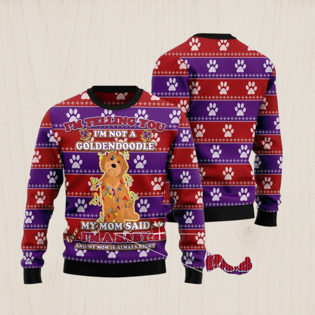 Goldendoodle Baby Christmas Ugly Christmas Sweater