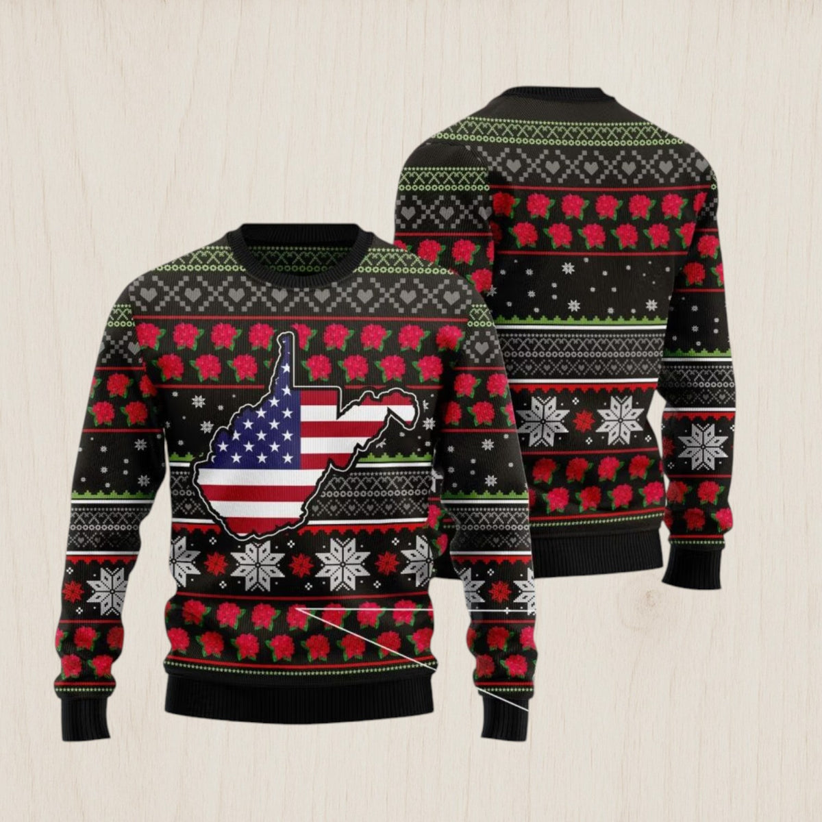 West Virginia Xmas Ugly Christmas Sweater