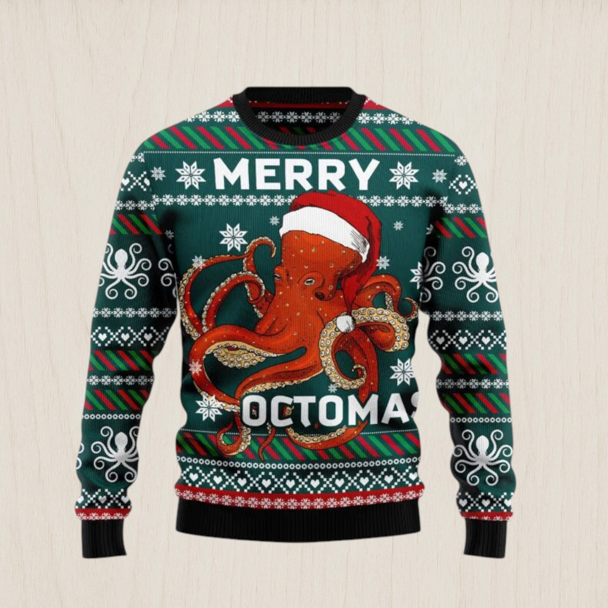 Merry Octomas Ugly Christmas Sweater