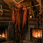 63-inch lighted pumpkin grim reaper hanging Halloween prop | USAGatherCo