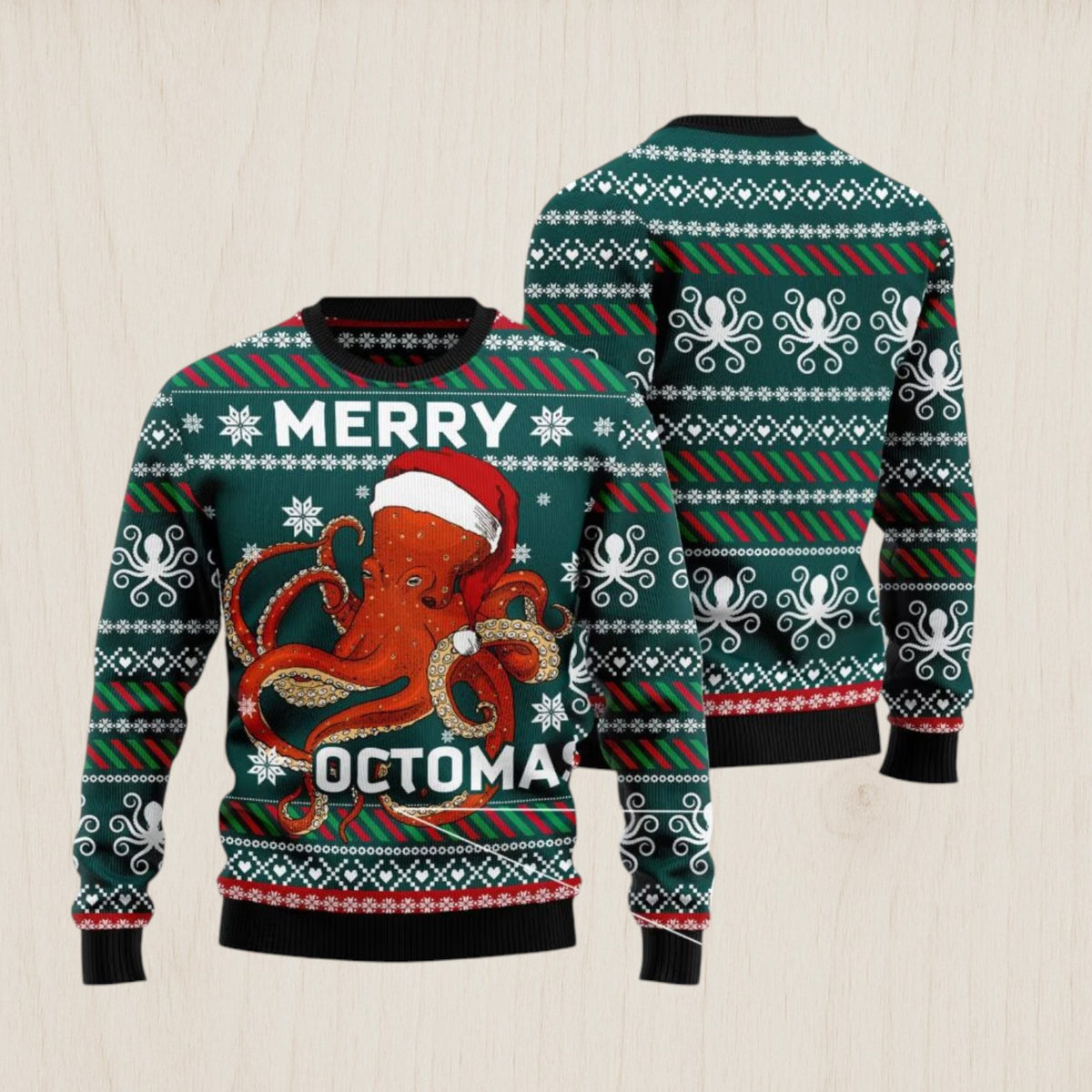 Merry Octomas Ugly Christmas Sweater