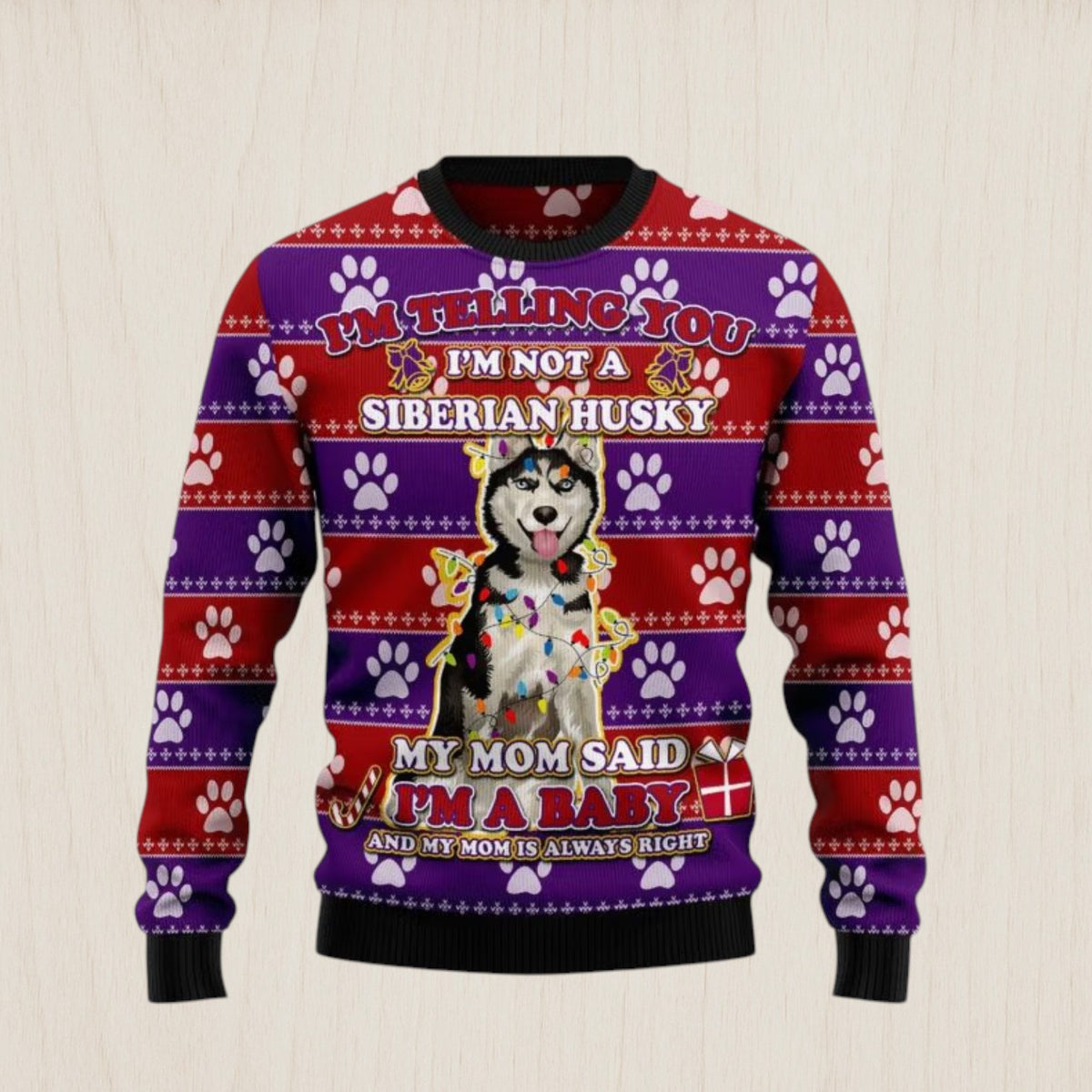 Siberian Husky Baby Christmas Ugly Christmas Sweater