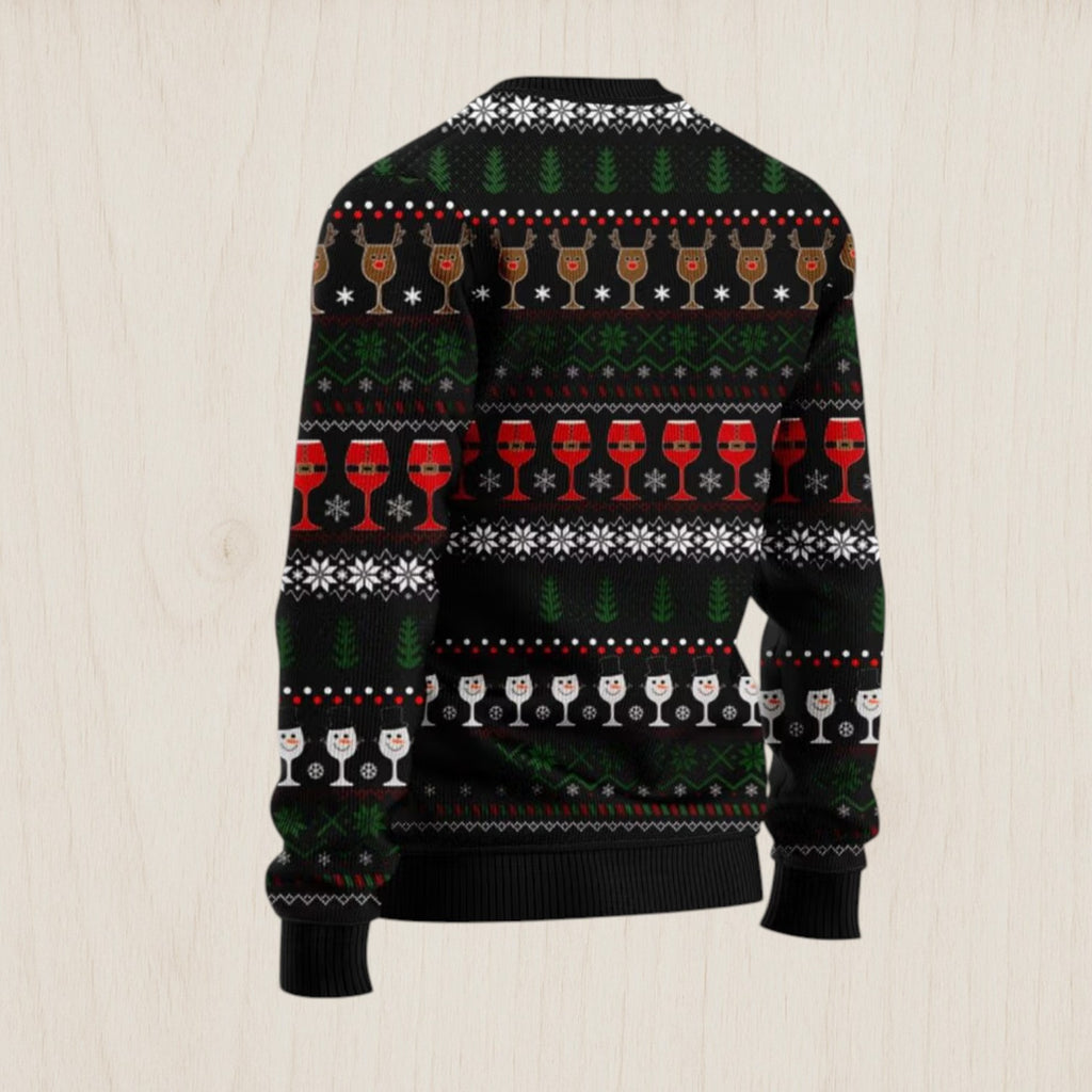 Red Wine More Merry Ugly Christmas Sweater