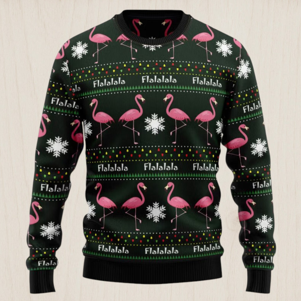 Flamingo Flalala Ugly Christmas Sweater