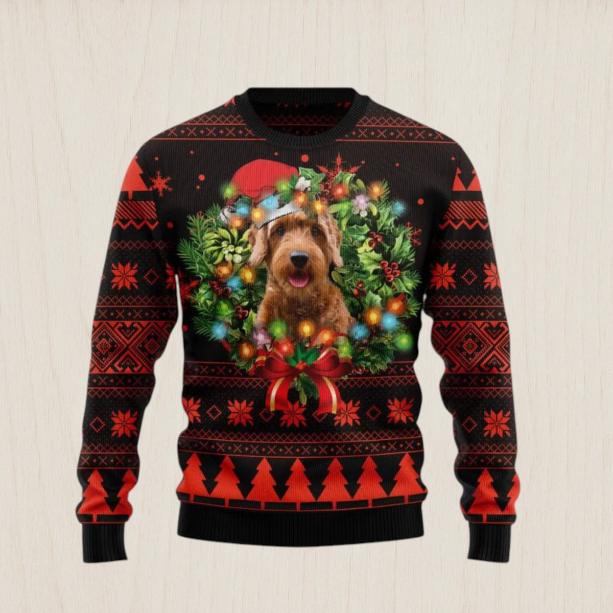 Cute Goldendoodle Ugly Christmas Sweater