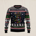 Black Cat Fluffmas Ugly Christmas Sweater
