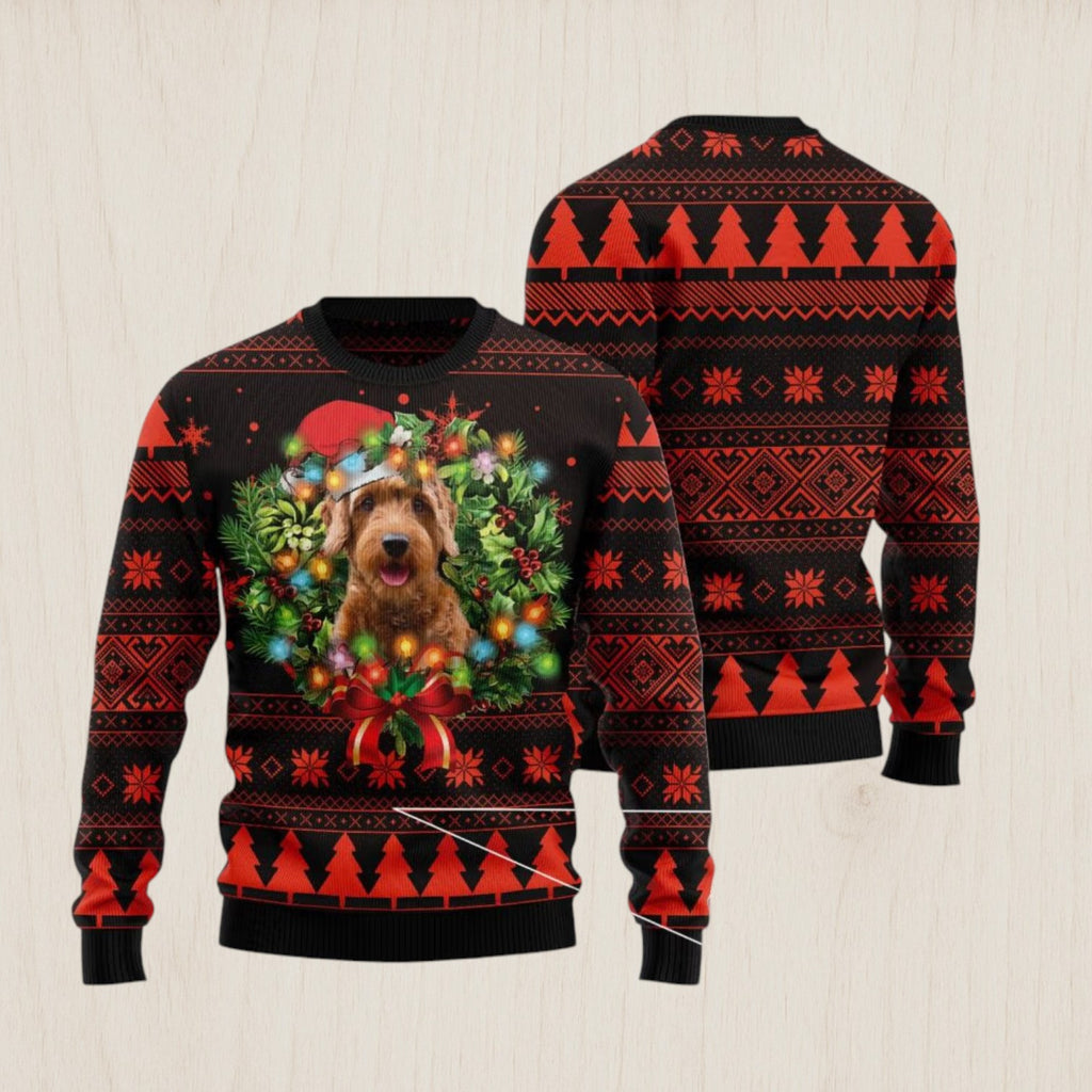 Cute Goldendoodle Ugly Christmas Sweater
