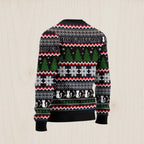 Black Cat Fluffmas Ugly Christmas Sweater