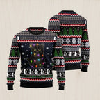 Black Cat Fluffmas Ugly Christmas Sweater