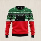 Meow Meow Black Cat Ugly Christmas Sweater