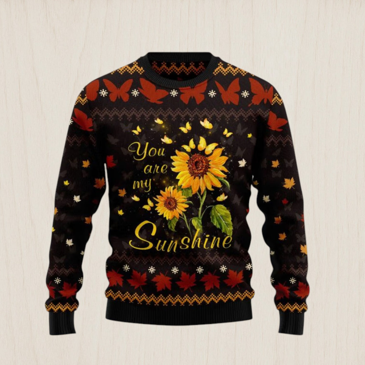 Butterfly Sunshine Ugly Christmas Sweater