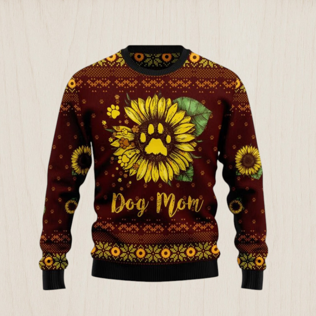 Dog Mom Ugly Christmas Sweater