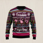 Flamingo Trouble Ugly Christmas Sweater