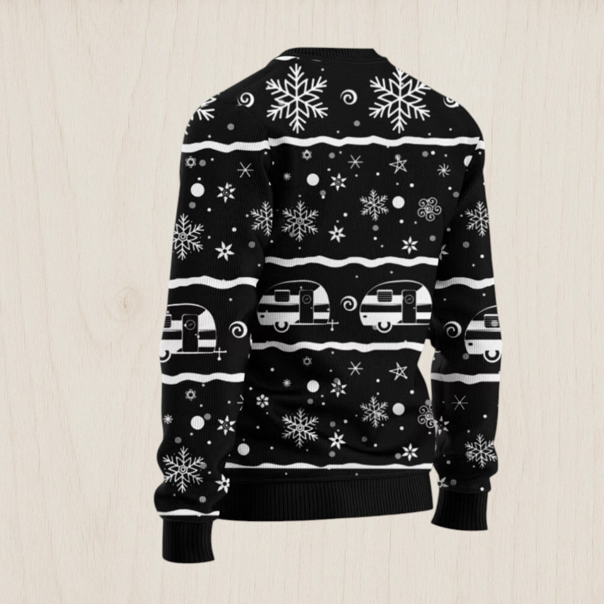 Santa Camping Ugly Christmas Sweater