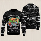Santa Camping Ugly Christmas Sweater