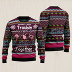 Flamingo Trouble Ugly Christmas Sweater