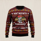 Dinosaur Mom Ugly Christmas Sweater