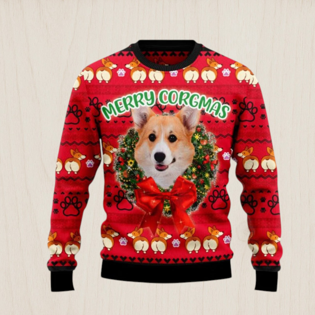 Pembroke Welsh Corgi Xmas Ugly Christmas Sweater
