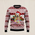 Golden Retriever Through The Snow Ugly Christmas Sweater