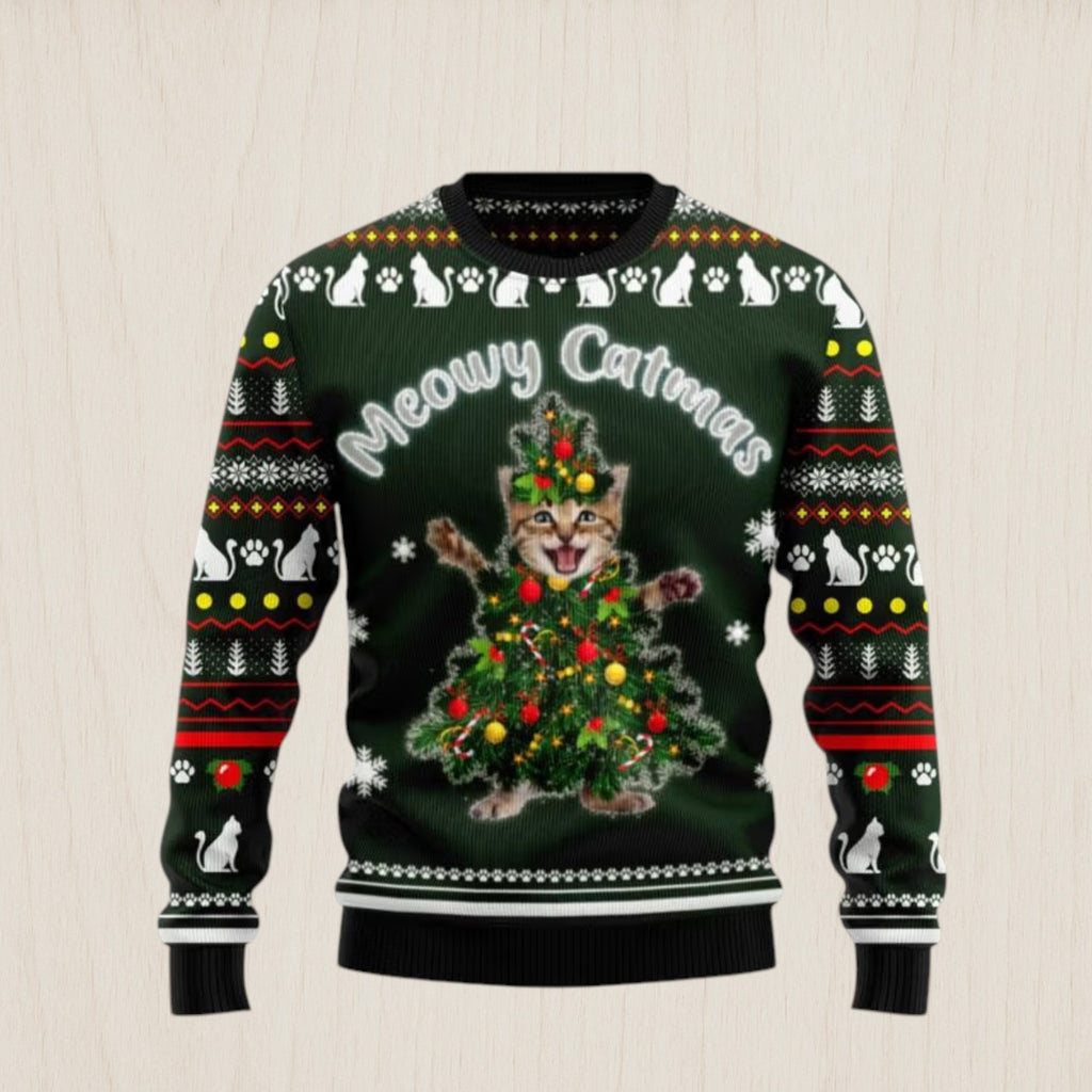 Meowy Catmas Ugly Christmas Sweater