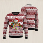 Golden Retriever Through The Snow Ugly Christmas Sweater