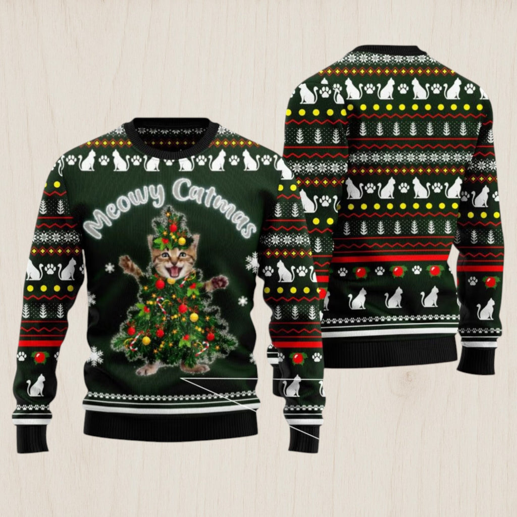 Meowy Catmas Ugly Christmas Sweater