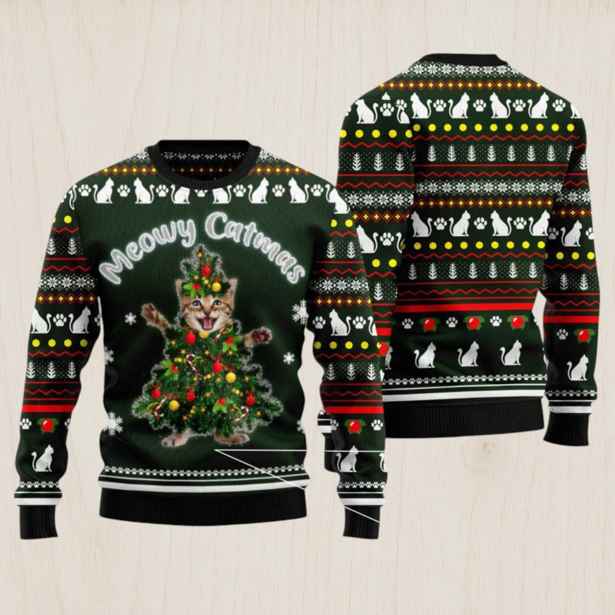 Meowy Catmas Ugly Christmas Sweater