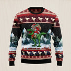 T-Rex Santa Claus Ugly Christmas Sweater