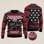 Black Cat Spooky Halloween Ugly Christmas Sweater