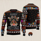 Cat And Books Christmas Ugly Christmas Sweater