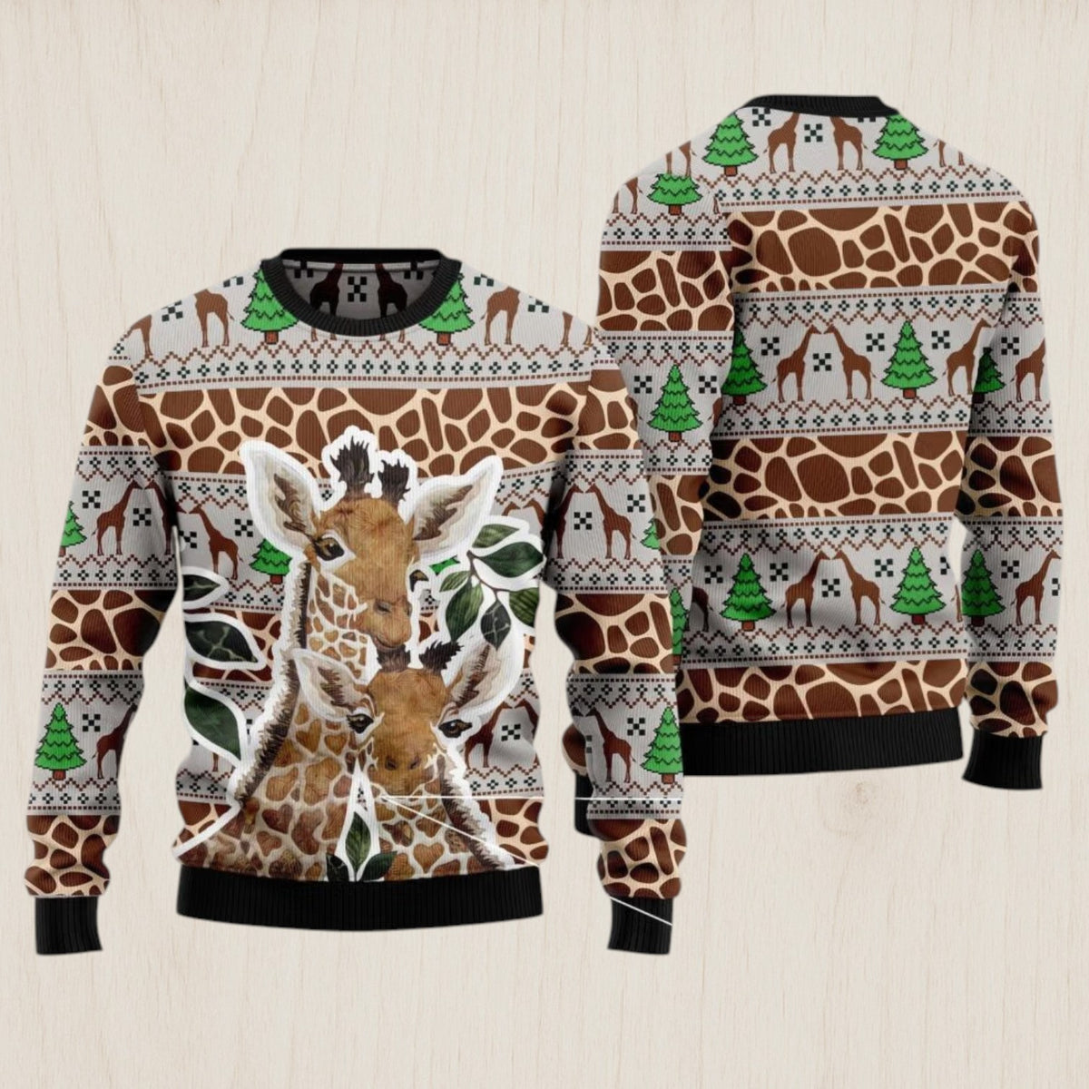 Giraffe Family Christmas Ugly Christmas Sweater