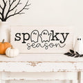 Rustic farmhouse Spooky Season ghost wooden sign | USAGatherCo